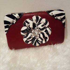 P&G Leather Zebra Wallet